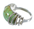 Southwest Turquoise And Sterling Silver Ring Size 5-3/4 RX80934